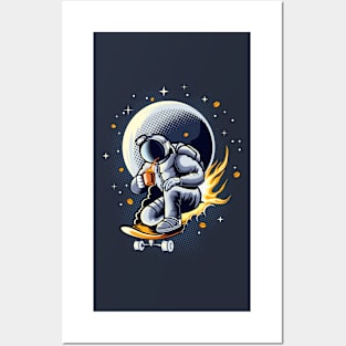 Coffee Addict Astronaut Posters and Art